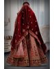 Maroon & golden  heavy work lehenga