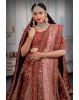 Maroon & golden  heavy work lehenga