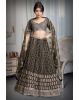 Exquisite Sequin Work Embellished Heavy Work Georgette Lehenga In Bottle Green Colour With Maximlist Detailed Blouse And Dupatta In Same Colour