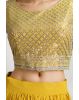 Minimalist Yellow Georgette Lehenga Embellished With Sequin Work And This Comes With Same Colour Blouse And Dupatta