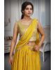 Minimalist Yellow Georgette Lehenga Embellished With Sequin Work And This Comes With Same Colour Blouse And Dupatta