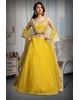 Yellow Haldi Lehenga Enriched With Beautiful Stonework With High Details On Blouse And Minimal But Uniform Detailing On Skirt