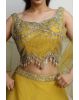 Yellow Haldi Lehenga Enriched With Beautiful Stonework With High Details On Blouse And Minimal But Uniform Detailing On Skirt
