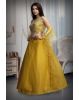 Yellow Haldi Lehenga Enriched With Beautiful Stonework With High Details On Blouse And Minimal But Uniform Detailing On Skirt
