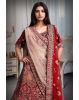 Maroon Colour Heavy Embroidery Jarkan Work  Velvet Lehenga