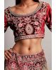 Maroon Colour Heavy Embroidery Jarkan Work  Velvet Lehenga