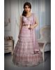 Pastel Peach Heavy Stone Worked Bridal Lehenga
