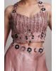 Pastel Mauve Tissue Silk Lehenga With Heavy Stone Worked Blouse