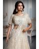 Off White Heavy Bridal Lehenga With Same Colour Dupatta