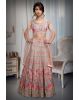Pink Georgette Lehenga With Heavy Floral Embellishment And Sequin Work That Comes With A Heavy Detailed Blouse And Minimal Dupatta