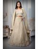 Pearl White Heavy Bridal Lehenga With Stone Work And Pearl Detaii Embellishment