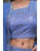 Lilac Net Lehenga With Threadwork And Stone Work Details And Same Colour Dupatta
