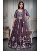 Golden Handworked Brown Wedding Lehenga With Same Colour Dupatta