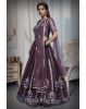 Golden Handworked Brown Wedding Lehenga With Same Colour Dupatta
