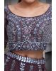 Golden Handworked Brown Wedding Lehenga With Same Colour Dupatta