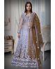 White Threadwork Embellished Dark Ochre Pre Wedding Lehenga