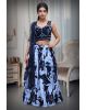 Black Elegant Crop Top Lehenga With Floral Skirt, Heavy Detailed Blouse And Same Color Dupatta