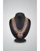 Ethnic Indian Traditional Gold Plated Kundan Jewellery Set With Ruby Red Stone And Beads Detailing
