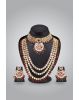 Fabulous Red Kundan And Beads Studded Bridal Jewellery Set