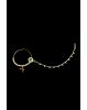 Gold Plated Maharani Bridal Jewellery Set In Green Stone Detailing