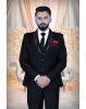 3 Pcs Imported Terry Rayon In Black 2Pc Suit