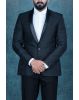 2 Pcs Polyester In Dark Blue 2Pc Suit