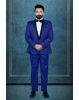 2 Pcs Imported Terry Rayon In Royal Blue 2Pc  Tuxedo Suit