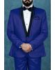 2 Pcs Imported Terry Rayon In Royal Blue 2Pc  Tuxedo Suit