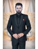 3 Pcs Imported Terry Rayon In Black 3Pc Suit