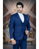 3Pc Suit Polyester Viscose In Dark Blue 3Pc Suit