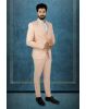 3 Pcs Polyster Pastel Peach Suit