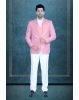 3 Pc Jaquard In Peach Jacket 3Pc Suit