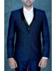 3 Pcs Rayon Terry In Royal Blue 3Pc Suit