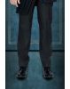 Asymmetrical Cut Jacquard In Black Indowestern
