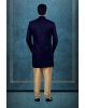 Asymmetrical Cut  Imported Terry Rayon In Blue Indowestern