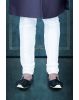 Asymmetrical Cut  Jacquard In Blue Indowestern