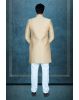Asymmetrical Cut Imported Terry Rayon In Golden Indowestern