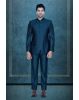 2 Pcs Rayon Terylene In Blue Bandhgala Suit