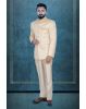 Beige Jodhpuri Suit In Zarkan Work Using Imported Synthetic Fabric