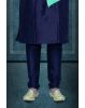 Blue Kurta Pyjama in Blended Fabric