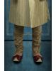 Zardozi And Thread Embroidery Imported Synthetic Fabric Beige Sherwani