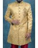 Hand Dubka Embroidered Brocade In Golden Sherwani