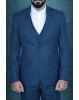 3 Pcs Poly Viscose Spandex In Blue 3Pc Suit