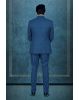 3 Pcs Poly Viscose Spandex In Blue 3Pc Suit