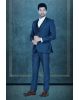 3 Pcs Polyester Viscose In Navy Blue 3Pc Suit