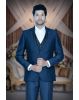 3 Pcs Polyester Viscose In Navy Blue 3Pc Suit
