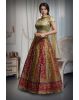 Yellow Haldi Lehenga With Multi Color Embellishments Detail In Skirt Part Along With Cold Shoulder Crop Top