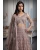 Mauve Net Lehenga With Intricate Stone Work And Threadwork Details