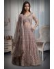 Mauve Net Lehenga With Intricate Stone Work And Threadwork Details