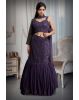 Light Purple Intricate Sequin Detailed Mermaid Cut Lehenga With Same Color Crop Top And Dupatta